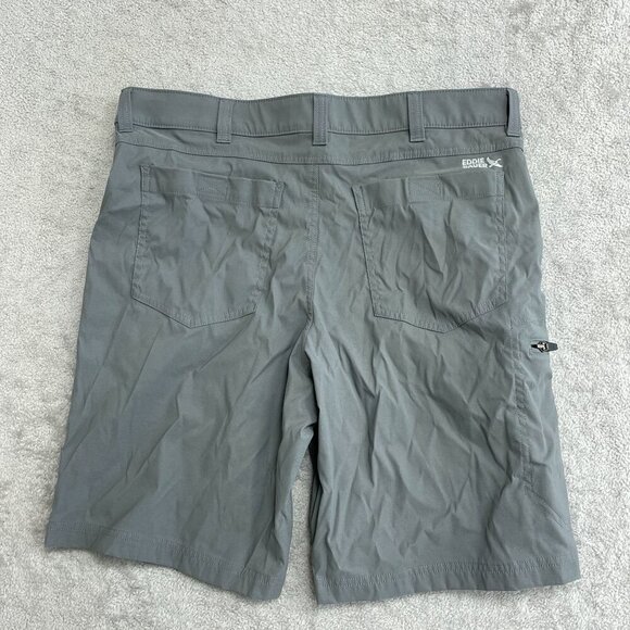 NWOT Eddie Bauer Rainier 10” Tech Shorts Men’s 36 Cargo Outdoor Gray J181 - Picture 3 of 7